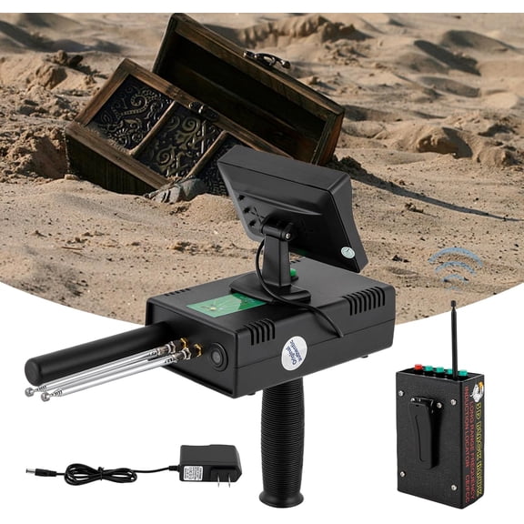FOGGBET Metal Detectors for Adults 3937ft Range 98.4ft Depth Professional Gold Detector for Treasure Hunt Underground Metal Detector Locator with LCD Display