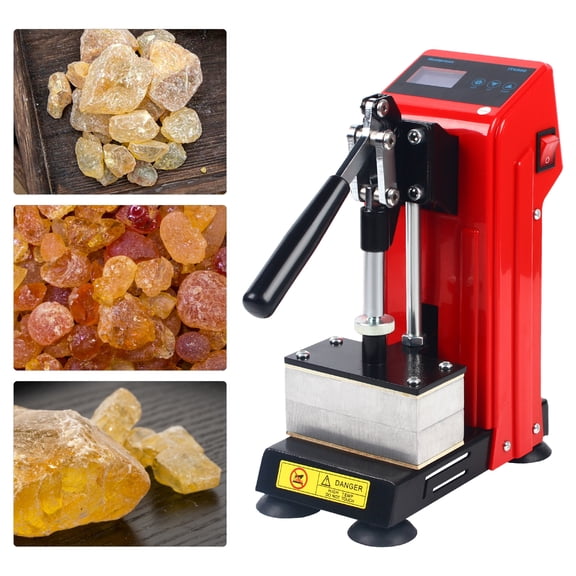 FOGGBET Mini Manual Heat Press Machine 2.36X4.72 Dual Heated Plates Hot Press Stamping Machine 110V 400W LCD Controller for Heat Transfer Sublimation Print RED