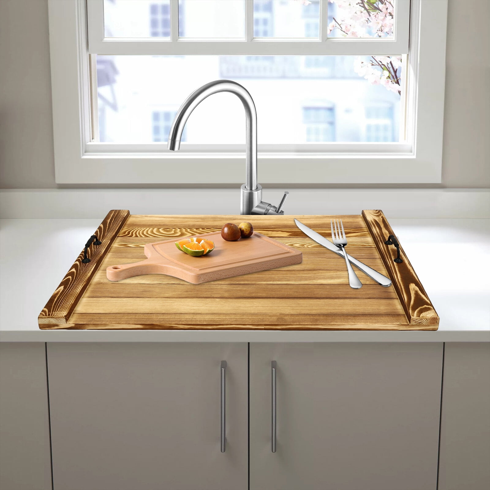 FOGGBET Noodle Board Stove Cover Pine Wood Stove Top Cover fit: Electric Stove Gas Stove