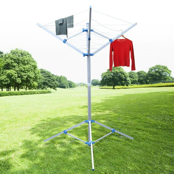 FOGGBET Outdoor Clothesline Dryer Adjustable Umbrella Clothes Drying Rack Laundry Hanger