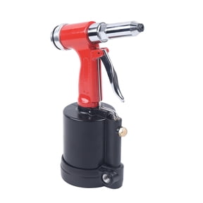 FOGGBET Pneumatic Rivet Gun with 4 Nozzles & Wrenches, 1/4" Max Rivet Size, 1200kgf Pulling Force, Air Riveter Tool for Aluminum, Steel, Stainless 90120 PSI,Power 3/16, 5/32 1/8 1/4" Sizes