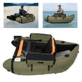 thumbnail image 1 of FOGGBET Portable Inflatable Boat, Oxford Fishing Boat Raft, Sport Outdoor Backrest Adjustable, Load Capacity 130kg/286.6lbs, w/ Hand Air Pump Green, 1 of 19