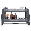 FOGGBET Pull-Down Shelf, Upper Kitchen Wall Cabinet Storage Organizer, Pull-Down Cabinet Rack for Kitchens, Bars, Coffee Cabinets, Pantries, and Closets (30.08*10.24*21.65in)
