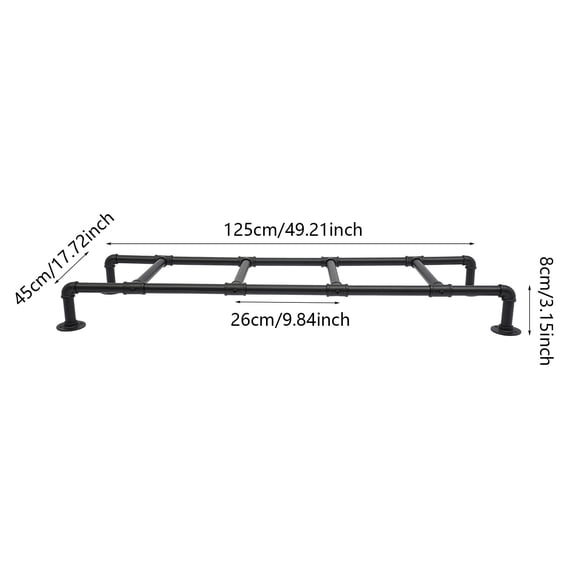 FOGGBET Retro Dormitory Special Climbing Ladder Thickened Metal Fixed Wall Step Ladder