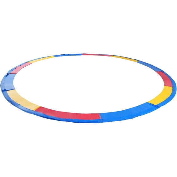 FOGGBET Trampoline Pad Replacement Trampoline Safety Pad Spring Cover for Round Trampoline with Waterproof Foam Padding Universal Trampoline Accessories (Rainbow, 16FT)