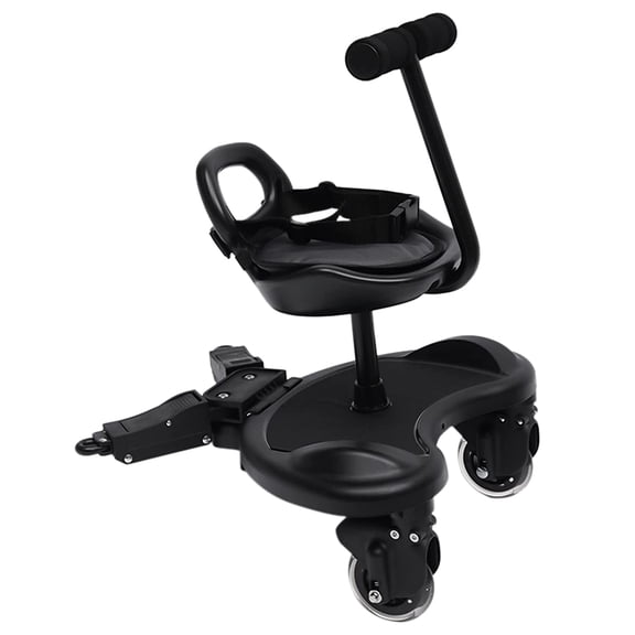 FOGGBET Universal 2-in-1 Stroller Board with Detachable Seat and 2 Wheels,Buggy Board Suitable for 2 to 6 Years 25 Kg Maximum Load,Toddler Stroller Attachment Step Stand Ride-On Pedal