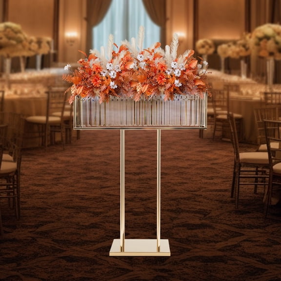 FOGGBET Wedding Flower Stand, Wedding Crystal Flower Stand, Crystal Flower Stand