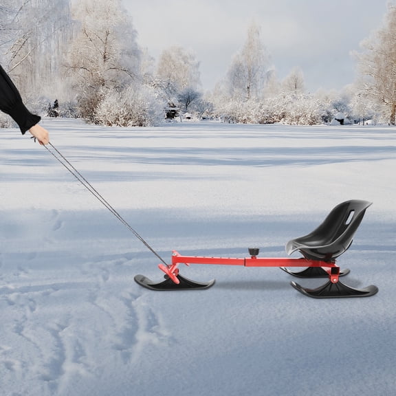 FOGGBET Winter On Ice Snow Scooter Snow Ice Skate Ski Bike Snow Racer For Adults & Kids