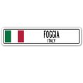thumbnail image 1 of FOGGIA ITALY Street Sign Italian flag city country road wall gift, 1 of 5