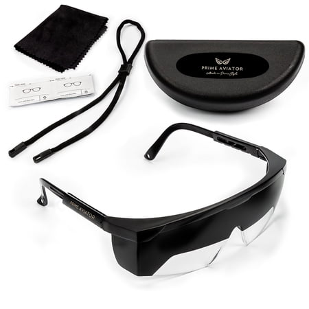 FOGGLES IFR Flight Training Glasses - Pilot Training & Simulating IMC, Sun Glare Protection, Adjustable Temples for Comfort, Blockalls, Hard Case