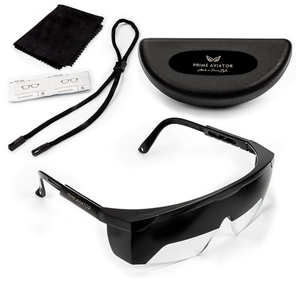 FOGGLES IFR Flight Training Glasses - Pilot Training & Simulating IMC, Sun Glare Protection, Adjustable Temples for Comfort, Blockalls, Hard Case