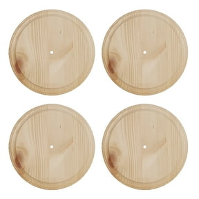 FOGGY BOTTOM WOODWORKS LARGE UNFINISHED PINE ROUND CLOCK SURFACE, 4-PACK