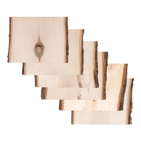 Foggy Bottom Woodworks Rustic Basswood - Live Edge Plank 6 Pieces