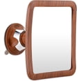 thumbnail image 1 of MIRRORVANA Fogless Shower Mirror for Shaving - Shatterproof Surface, Upgraded Suction Cup, and 360° Swivel Design - 6.3" x 6.3" (Bamboo Print), 1 of 7