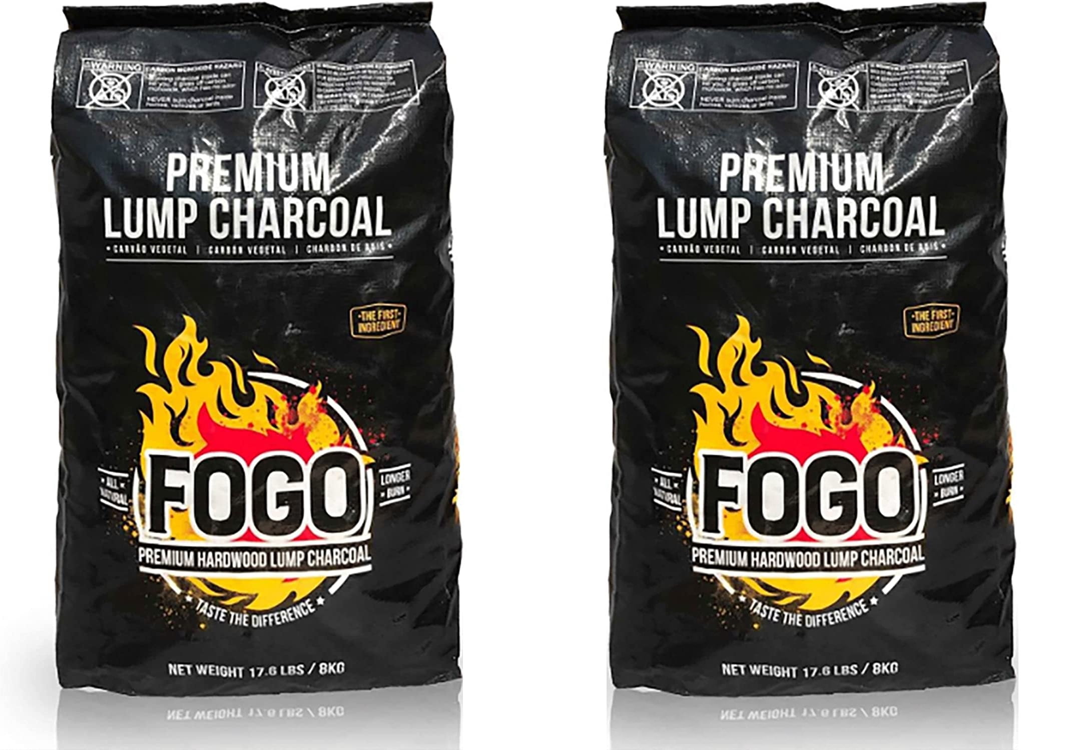 FOGO Premium Oak Restaurant Grade All-Natural Hardwood Flavor Lump Charcoal  Fuel for Ideal Grilling and Smoking, 35 Pound Bag, 2-Pack 