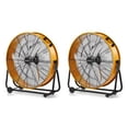 thumbnail image 1 of FOHERE 2PCS 24-Inch High Velocity Drum Fan, 8100 CFM Heavy Duty Industrial Floor Fan with Wheels, 3-Speed Metal Shop Fan, 360° Tilting Portable Fan for Workshop and Barn, 1 of 7