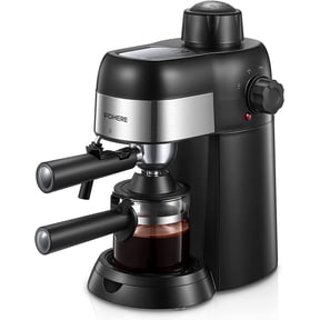 FOHERE Espresso Machine, 3.5 Bar 4 Cup Steam Espresso Machine Cappuccino Maker with Milk Frother