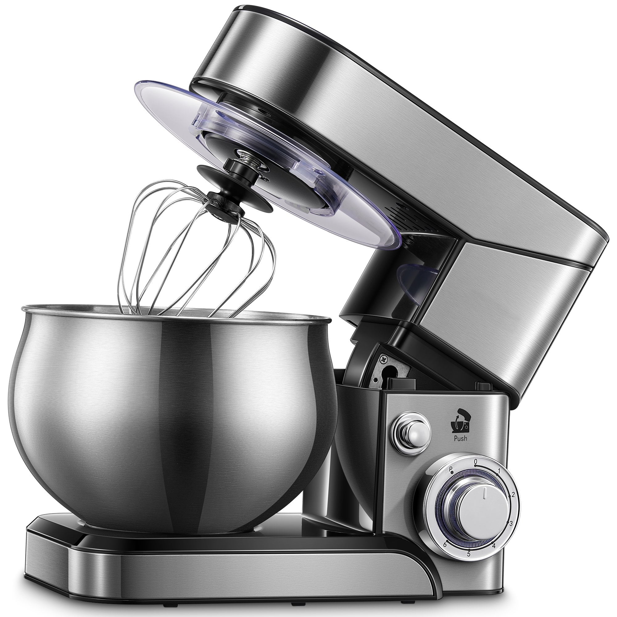 HOMCOM Stand Mixer with Splash Guard, Electric Hand Mixer Set with