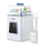 FOHERE Baby Bottle Washer and Sterilizer and Dryer, All-in-One 4-in-1 Machine with Dual Spray Arms, 28000Pa High-Pressure Wash, 210 F Steam, for New Parents, Newborn gifts