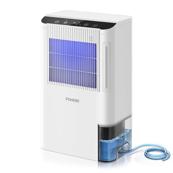 Dehumidifier for Home 2000 Sq. Ft, 85oz Large Water Tank Dehumidifiers for Basement, Bedroom & Bathroom with Drain Hose for Continuous Drainage, LED Humidity Display, Auto Shut-Off, 7 Color Light