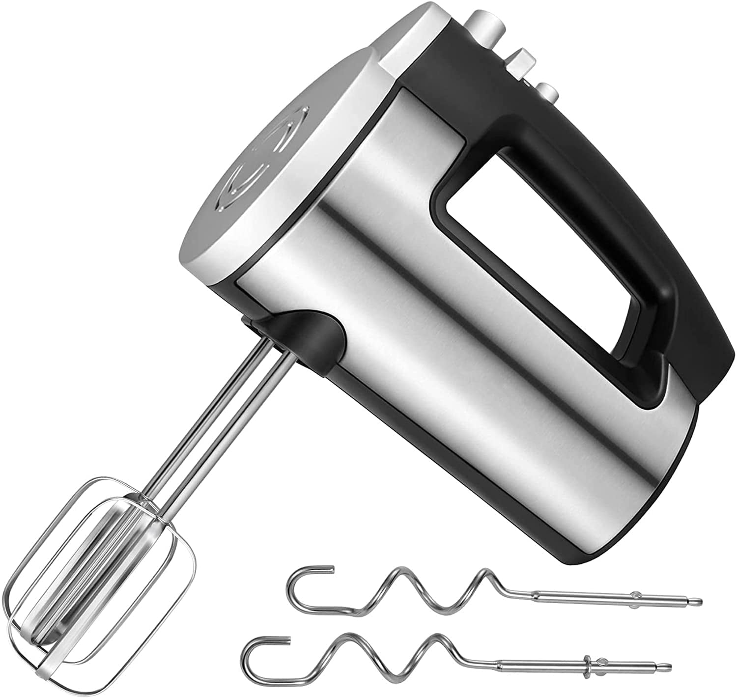 FOHERE Hand Mixer, 6-Speed Kitchen Hand Held Mixer Electric, 300W Ultra  Power Electric Mixer, Silver 
