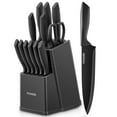 thumbnail image 1 of FOHERE Knife Set, 13 Pieces Self Sharpening Stainless Steel Kitchen Knife Set, Matte Gray, 1 of 10