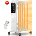 thumbnail image 1 of FOHERE Oil Filled Radiator Heater Touch Screen for Indoor Use Large Room, 1500W Quiet Energy Efficient Space Heater with Remote, 4 Modes, 24h Timer, Overheat & Tip-over Protection, Safe Thermostat, 1 of 11