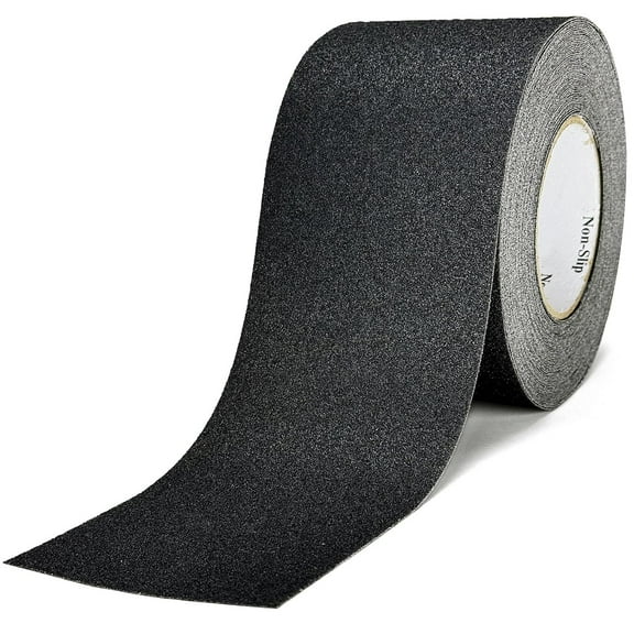 FOIDEV Heavy Duty Anti Slip Tape - 4" x 33' Premium Industrial Grade Grit 80 - Non-Skid Traction Grip Tape for Outdoor Stairs, Steps, Ramps, Boats, Decks - Waterproof, Weather & Wear Resistant