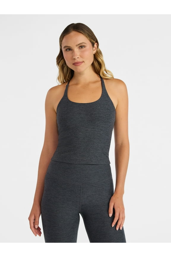 Women's and Women's Plus ButterCore Foil Sports Bra Tank Top, Sizes XS-4X