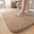 thumbnail image 1 of FOINWER Bathroom Rug 17"x24" khaki Water-absorbent, Non-Slip, Microfiber, Plush Bathroom Mat, Machine Washable, 1 of 5