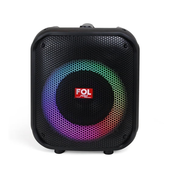 FOL FS-L1206 Portable Bluetooth Speaker with LGB Light, Black