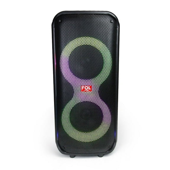 FOL L2206 Duo 6" Wireless Party Speaker with RGB Lights & Microphone  60W Rechargeable, Bluetooth/USB/TF/FM/AUX Connectivity