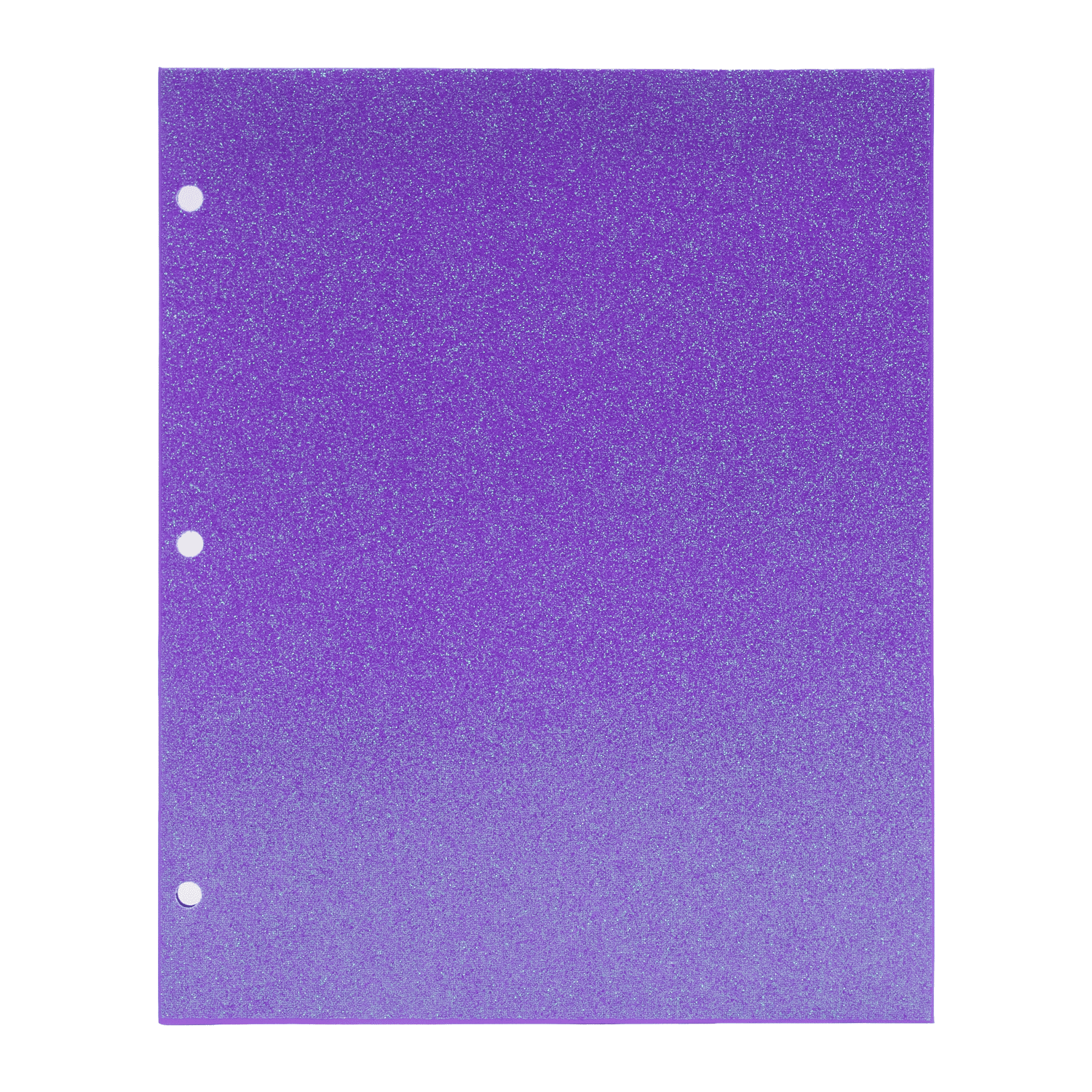 Ecokind Mess-Proof Two-Pocket Glitter Folder, Purple Shimmer
