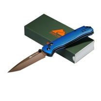 Ozark Trail 7.5 inch Folding Knife with 3.25"14C28N Blade and Aluminum Handle for EDC