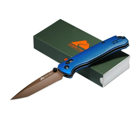 Ozark Trail 7.5 inch Folding Knife with 3.25"14C28N Blade and Aluminum Handle for EDC