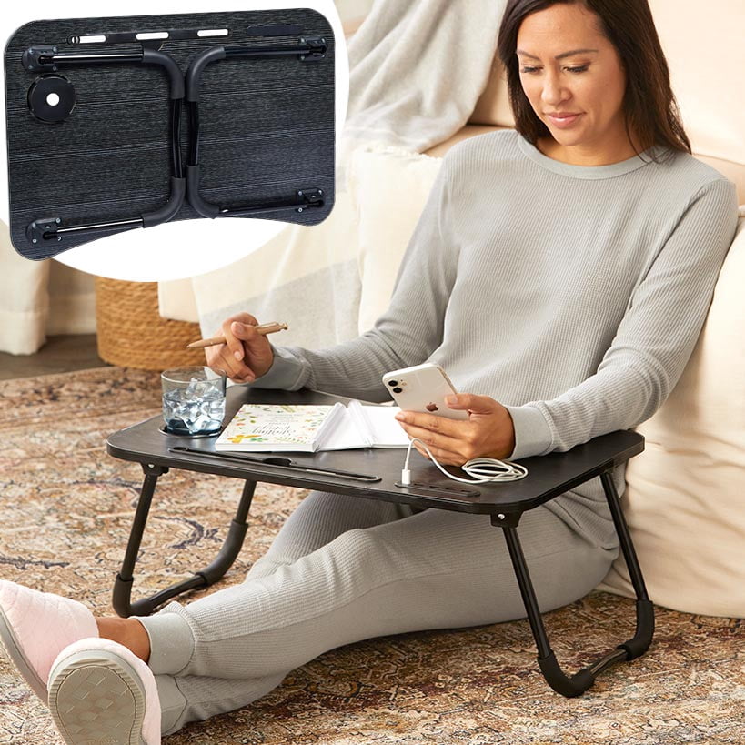 FOLDING LAP DESK W/ USB PORTS, FAN, LED LIGHT - Walmart.com