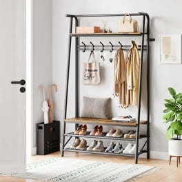 Industrial Entrance Coat Hooks Coat Rack With Shelf Entryway Shelf