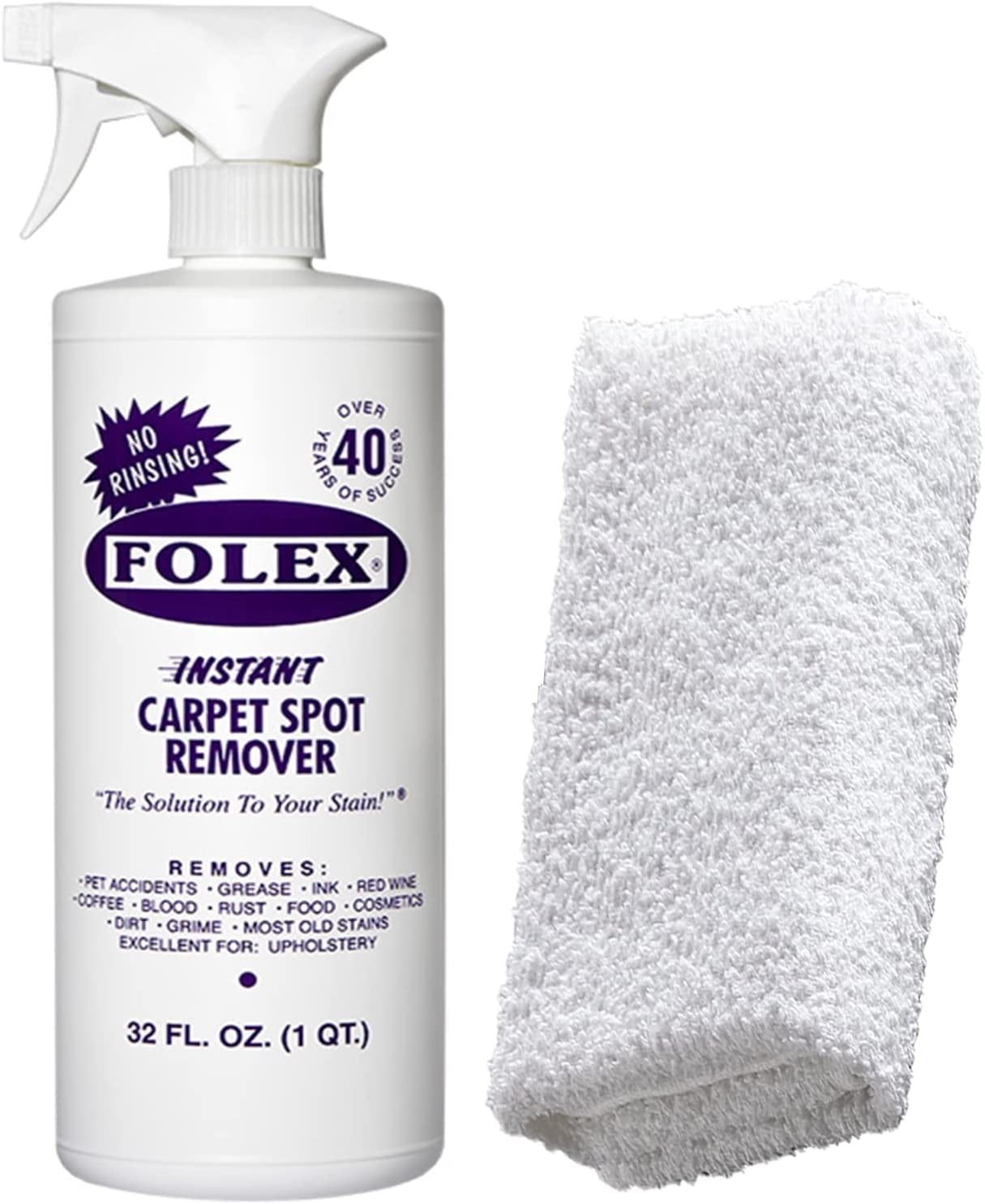 FOLEX Cemko Cleaning Cloth Instant Carpet Spot Remover Kit, 32oz