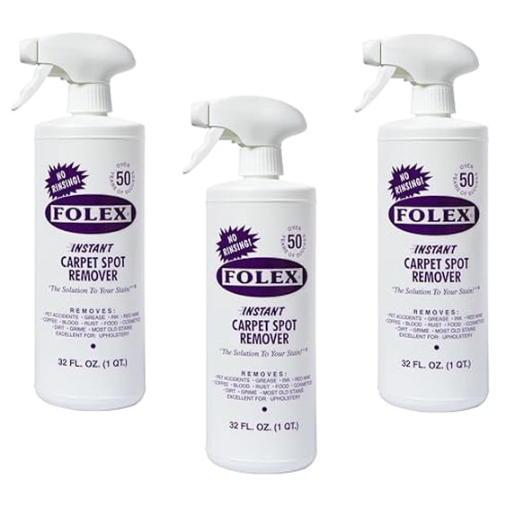 FOLEX Instant Carpet Spot Remover, 32oz, Pack of 3