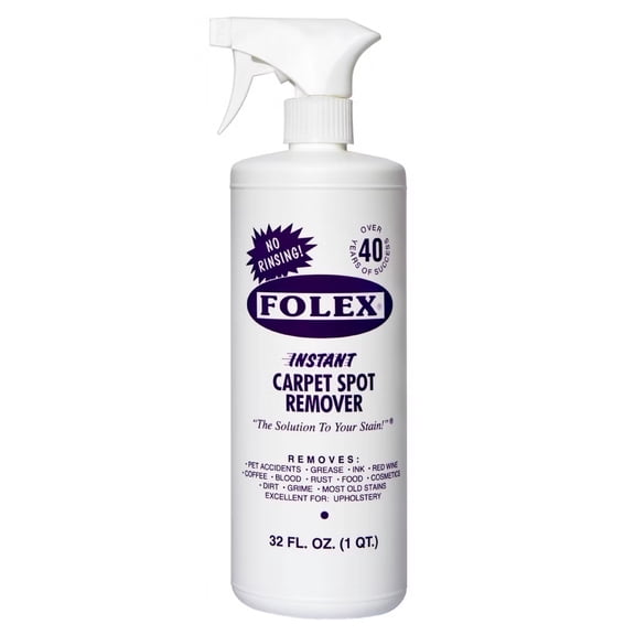 FOLEX Instant Carpet Spot Remover Liquid Carpet Cleaner - Odor Free Spray - 32 Oz.