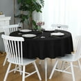 FOLINS&HOME Black Round 60 inch Tablecloth Waterproof & Wrinkle Free