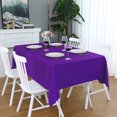 thumbnail image 1 of FOLINS&HOME Purple Rectangle 60 x 84 Inch Tablecloth - Waterproof & Wrinkle Free Heavy Duty Washable Polyester Table Cloths for Party, Banquet, Dining - Rectangular/Square, 1 of 8