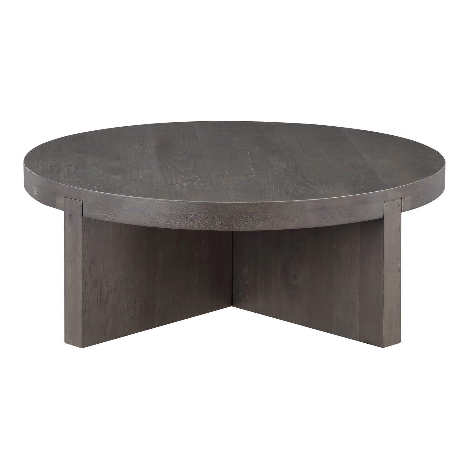 Folke 38'' Dark Brown Oak Round Coffee Table