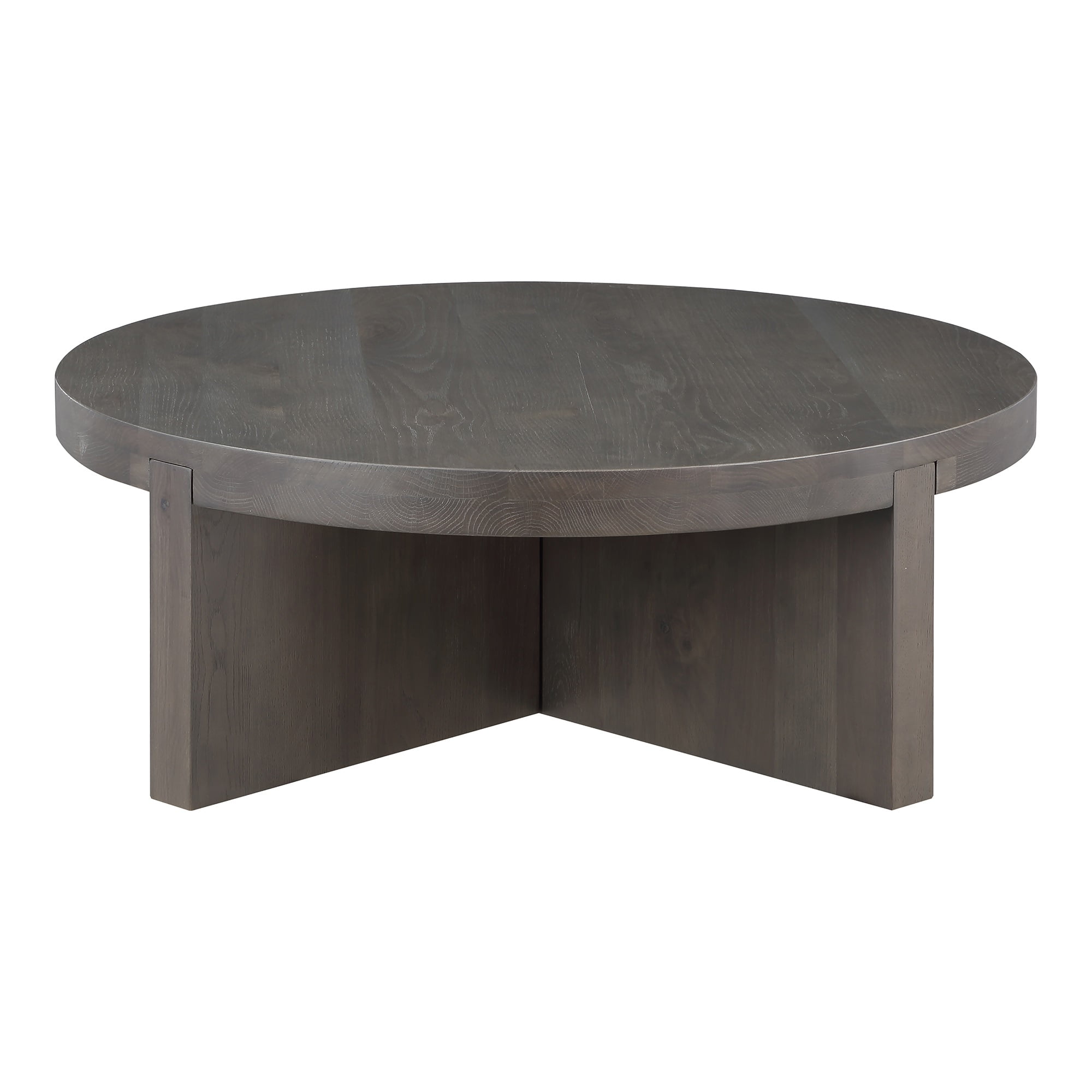 Folke 38'' Dark Brown Oak Round Coffee Table