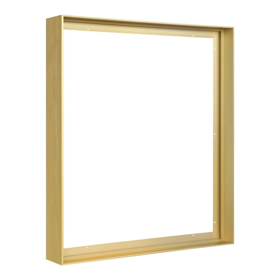 FOLKOR Floater Frame for 36x48” Canvas Paintings, DIY Metal Floating Frame with 1.5 Inch Deep for Artists Designers Landscape Portrait Artwork, Modern Home Office Wall Decor (Gold)