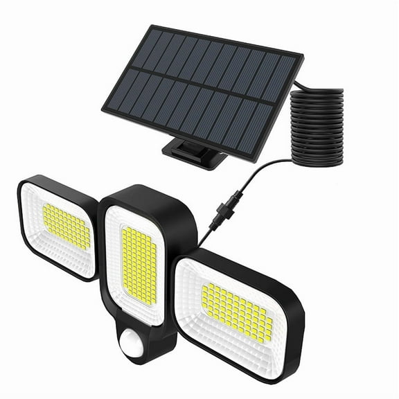 Foluu Solar Flood Lights 225 LED 3 Modle 270° Waterproof Motion Sensor Security Lights with 197In Cable 1Pack