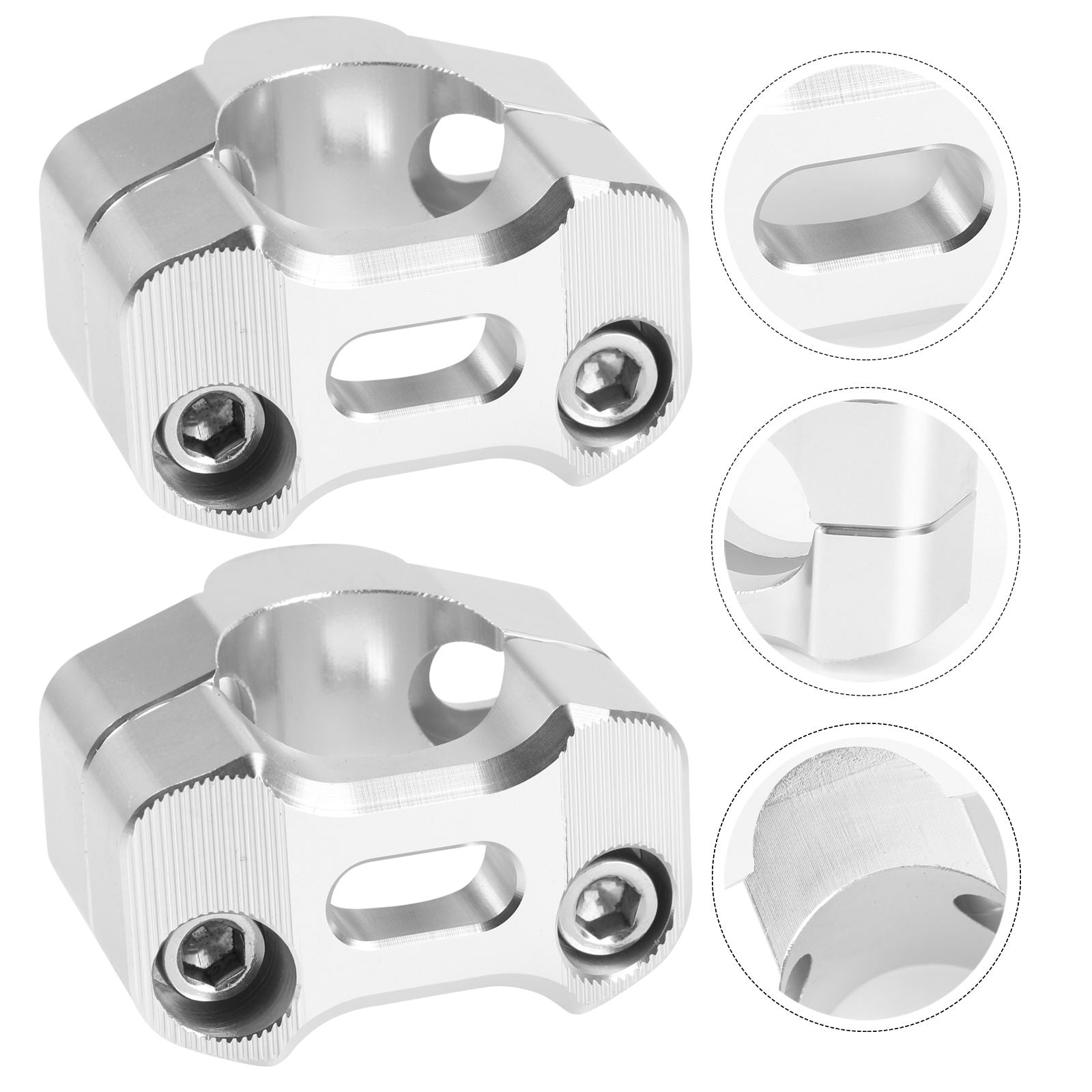 FOLOYORI 1 Pair Motorcycle Triple Clamp Handlebar Mounts for Dirt Bike ATV Pit Bike 2.26x1.99x1.38in Grey