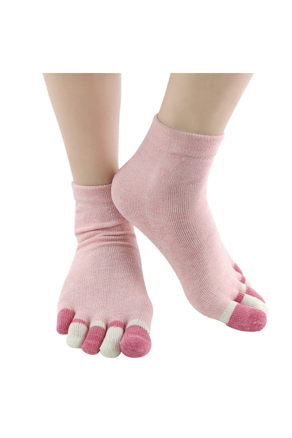 1 Pair Pink Toes Socks for Women Durable Machine Washable
