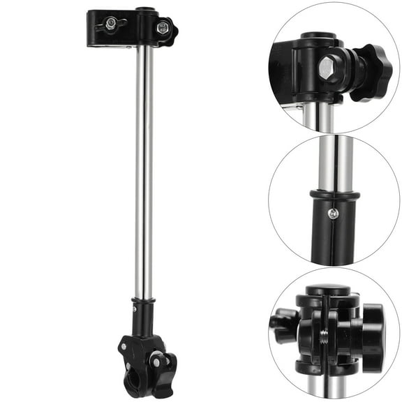 FOLOYORI 1 Pc Stroller Umbrella Accessories Black Stainless Steel Rectangular