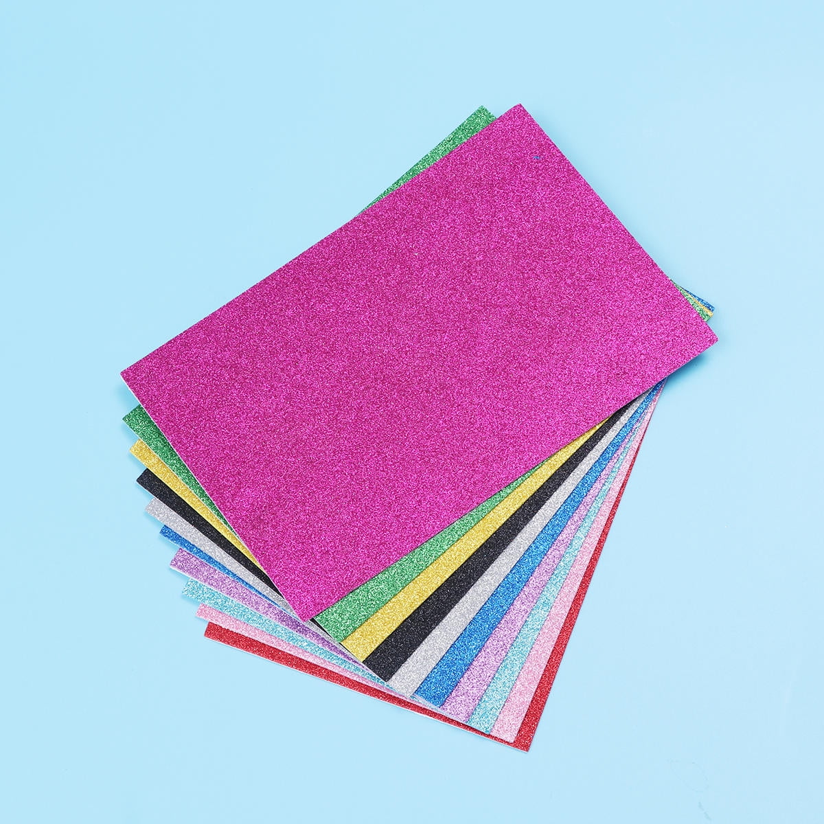 FOLOYORI 10 Pcs EVA Foam Rectangular Sheet Sticker for Interior Design adhesive glitter paper sticker